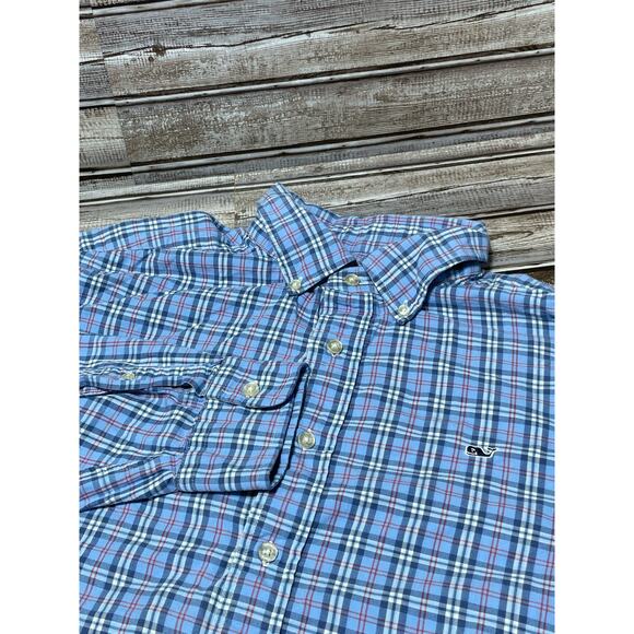 Vineyard Vines Men’s Whale Shirt Long Sleeve Blue Size XL - Picture 1 of 5